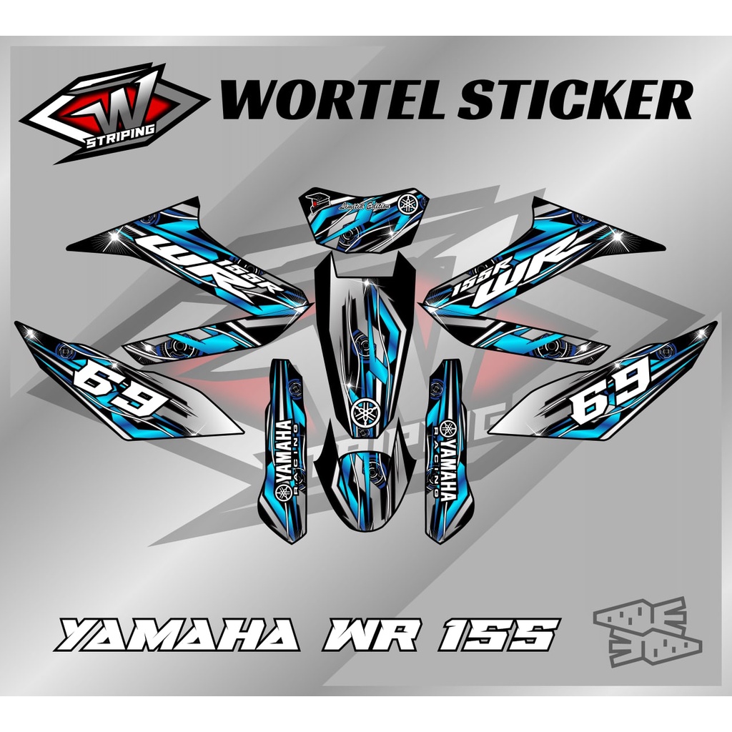 Striping WR155-Stiker Hologram Decal Yamaha WR 155 Racing Keren