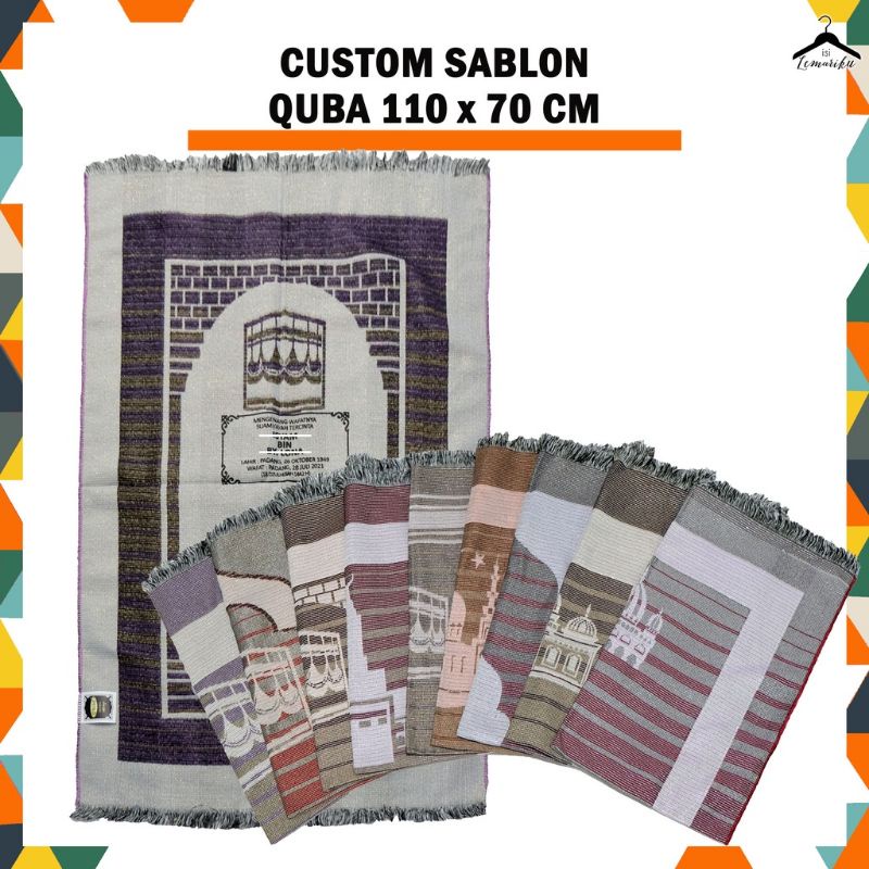 sajadah sablon turkey quba murah/sajadah souvenir thalilan