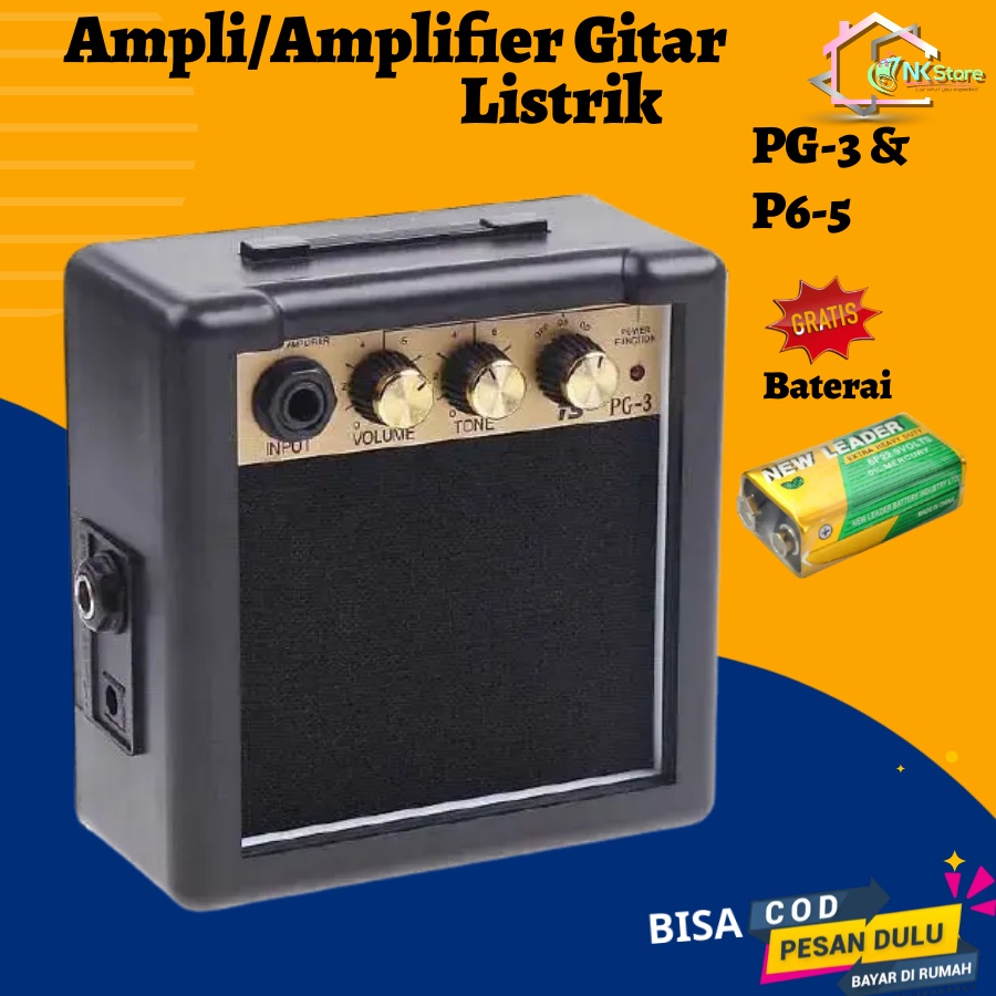 Ampli Amplifier Gitar Guitar Listrik Akuistik Mini Murah 3W - PG-3 5W - PG-5