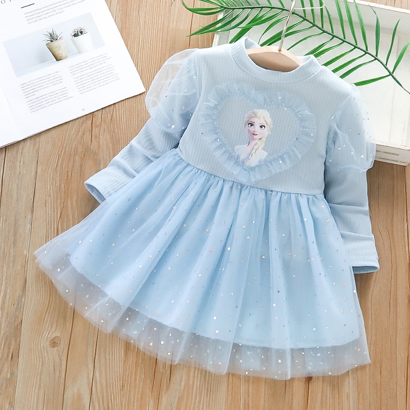 Dress Anak Perempuan Princess Elsa Frozen / Dress Anak Import / Dress Unicorn / Terusan Anak Cewek