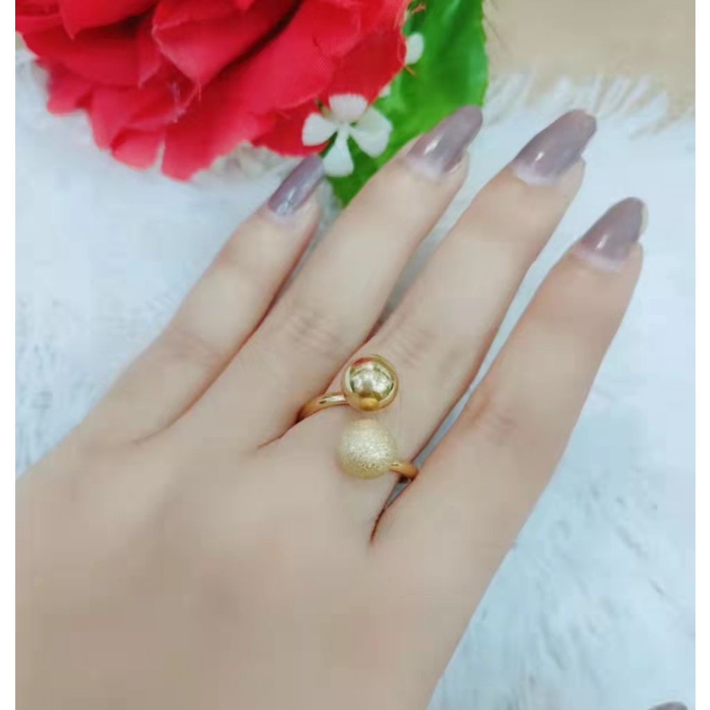 Cincin bola titanium perhiasan fashion 0275