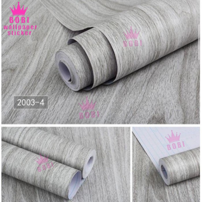 Wallpaper Sticker Motif Kayu Abu 2003-4 / Wallpaper New 2021 /  Uk.9mx45cm