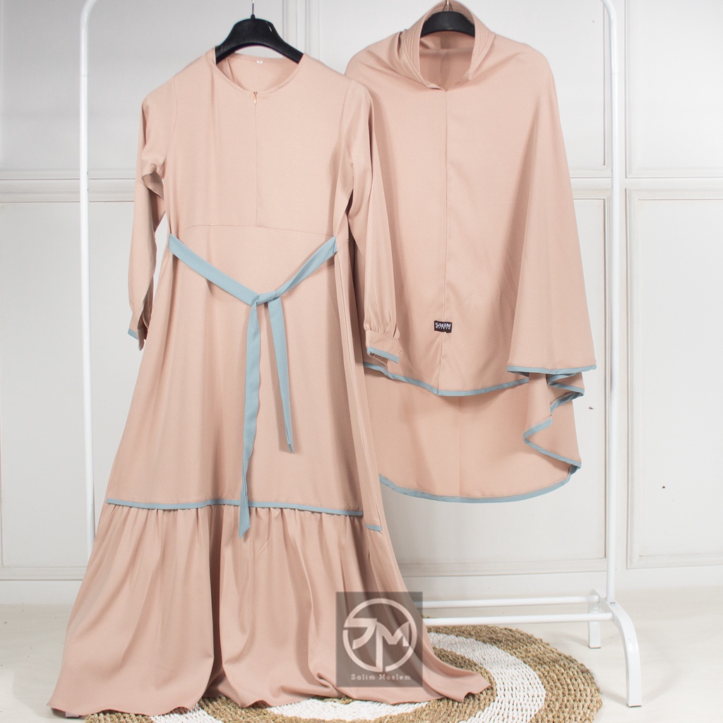 Salim Moslem –Gamis Syari | Busana Muslim/Gamis Daily Syari Dewasa SET LADY ZARA