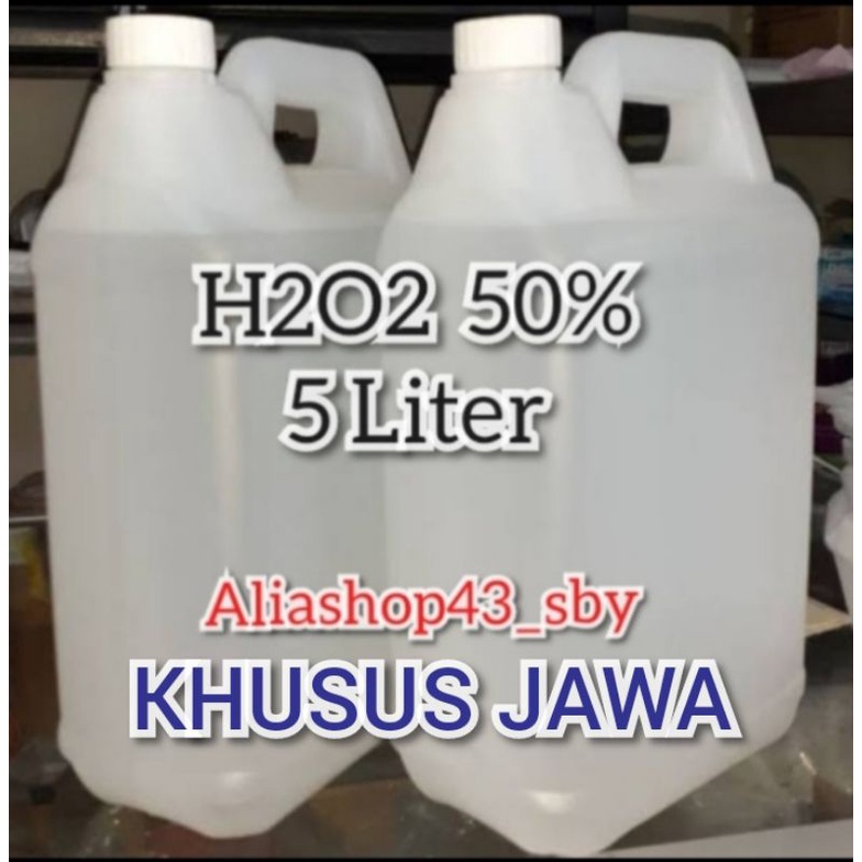 H2O2 50% (5LITER) CAIRAN PEMUTIH/PUPUK TANAMAN (KHUSUS JAWA)