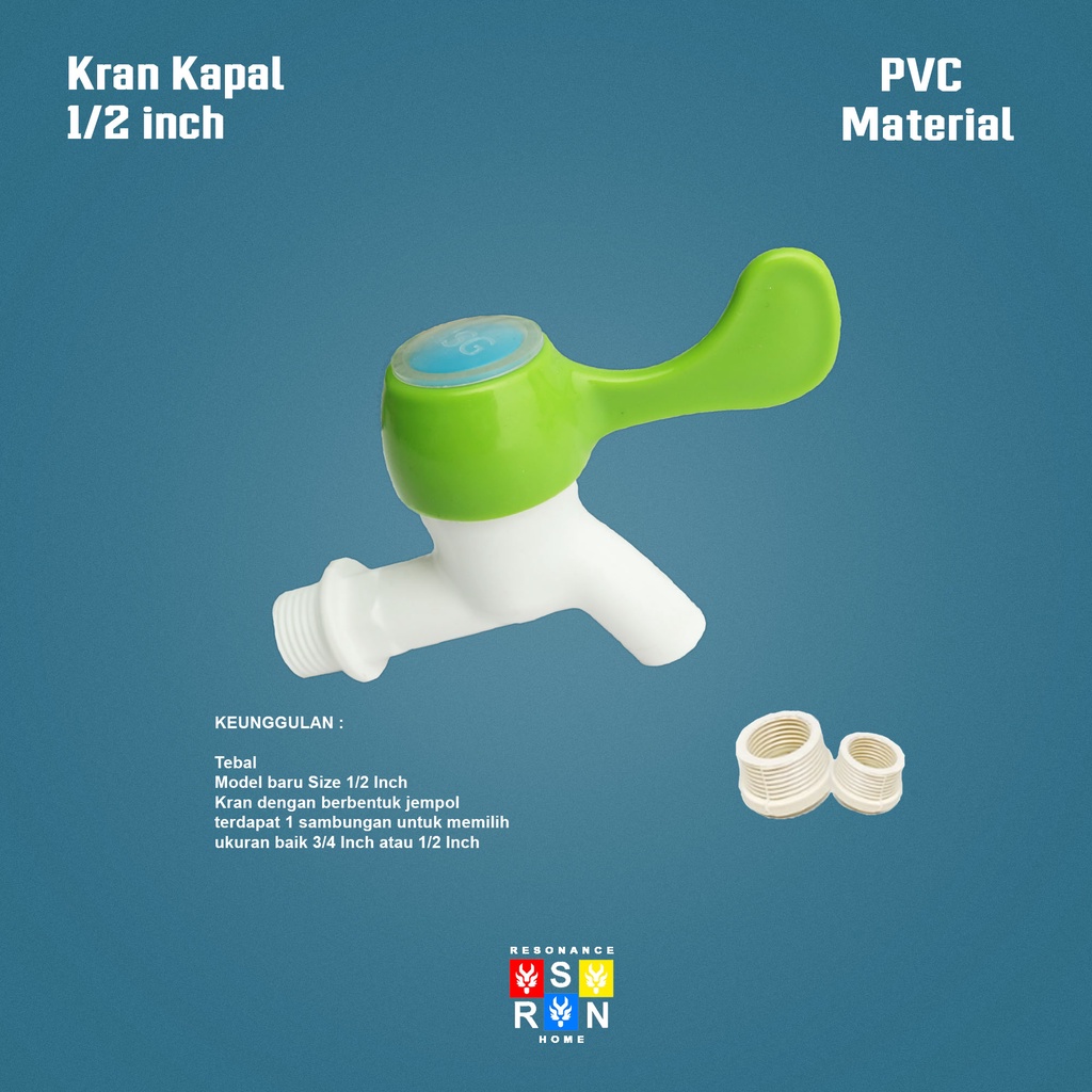 Kran Air Pvc 2 Way 1/2 Inch Keran Jempol Resonance Home