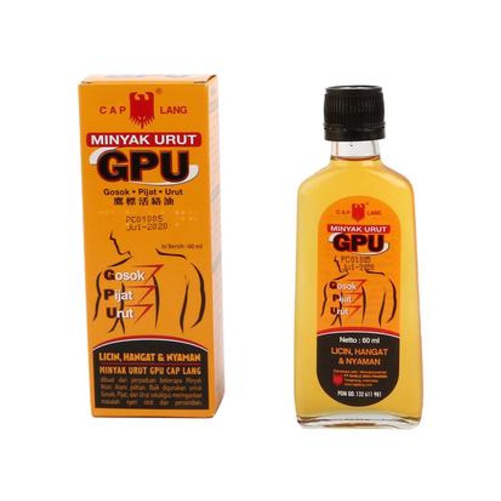 MINYAK URUT GPU (Gosok, Pijat, Urut) Minyak Urut Dari Cap Lang 100 Ml