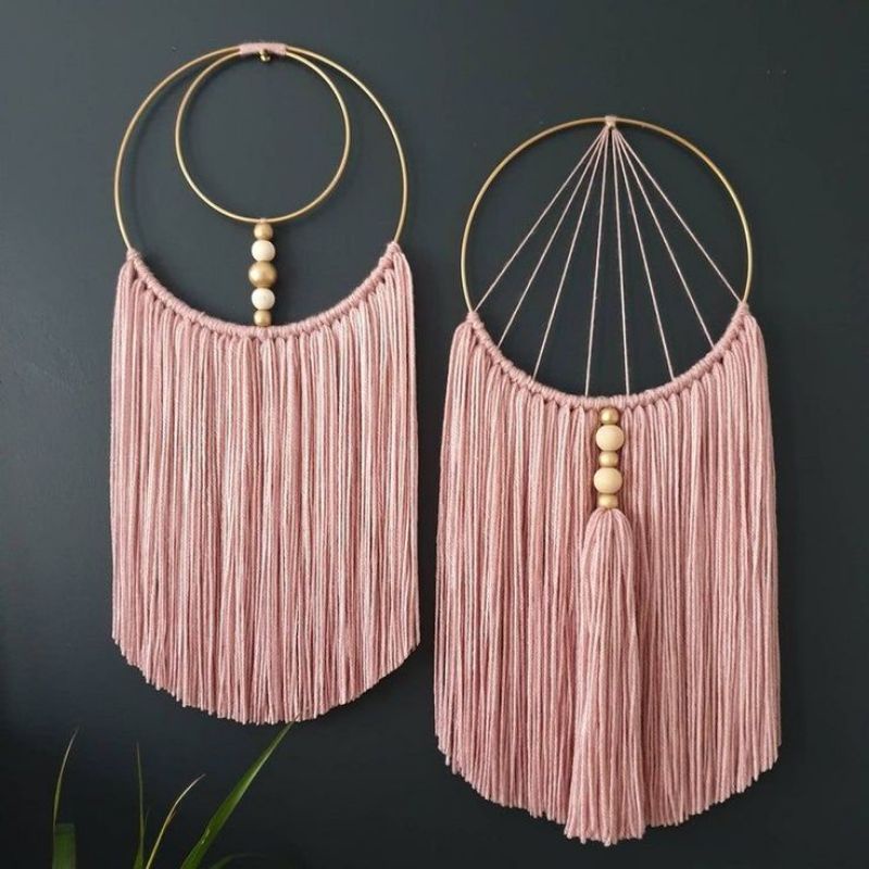 Hiasan Dinding Macrame Dream Catcher Aesthetic (Kode 4)