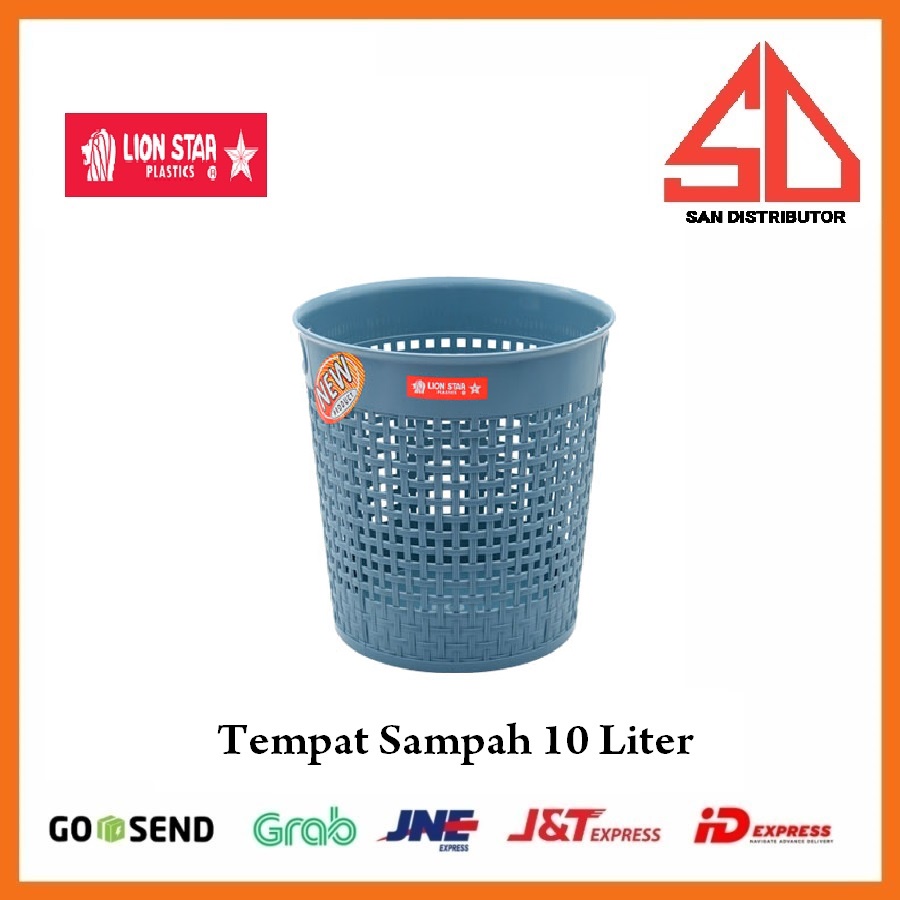 Tempat Sampah veli bin tong sampah Kotak Sampah Lion Star C-37 10 Liter keranjang sampah rajaut plastik tebal