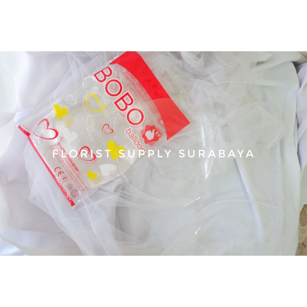 [PER PACK ISI 50 BIJI] BOBO BALON BENING PVC TRANSPARAN 20 INCH 24 INCH