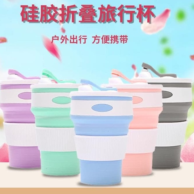 CINSTORE GELAS LIPAT MULTIFUNGSI SILIKON / TRAVEL / PORTABLE/ COLLAPSIBLE CUP