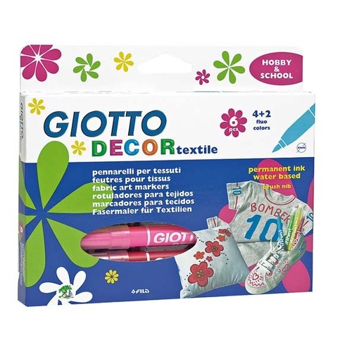 

Giotto Dekor Tekstile atau Spidol untuk dekor Kain isi 6 pcs