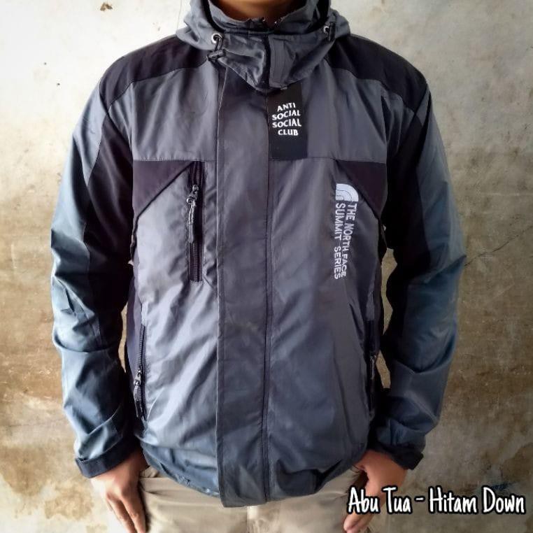 Mw6Code(BISA COD) Jaket outdoor pria anti air gunung parasut tebal waterproof bahan taslan TNF Premi