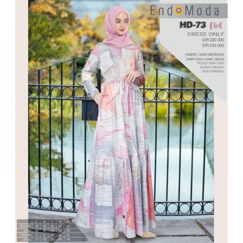 Gamis Home Dress Bahan Miss Mermaid Endomoda HD73