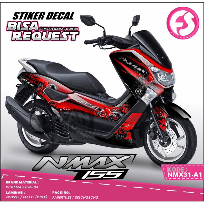Sticker Nmax Full Body Decal Nmax 2019 Full Body Striping Nmax 155 2019 Motif Grafis - Kode NMX31