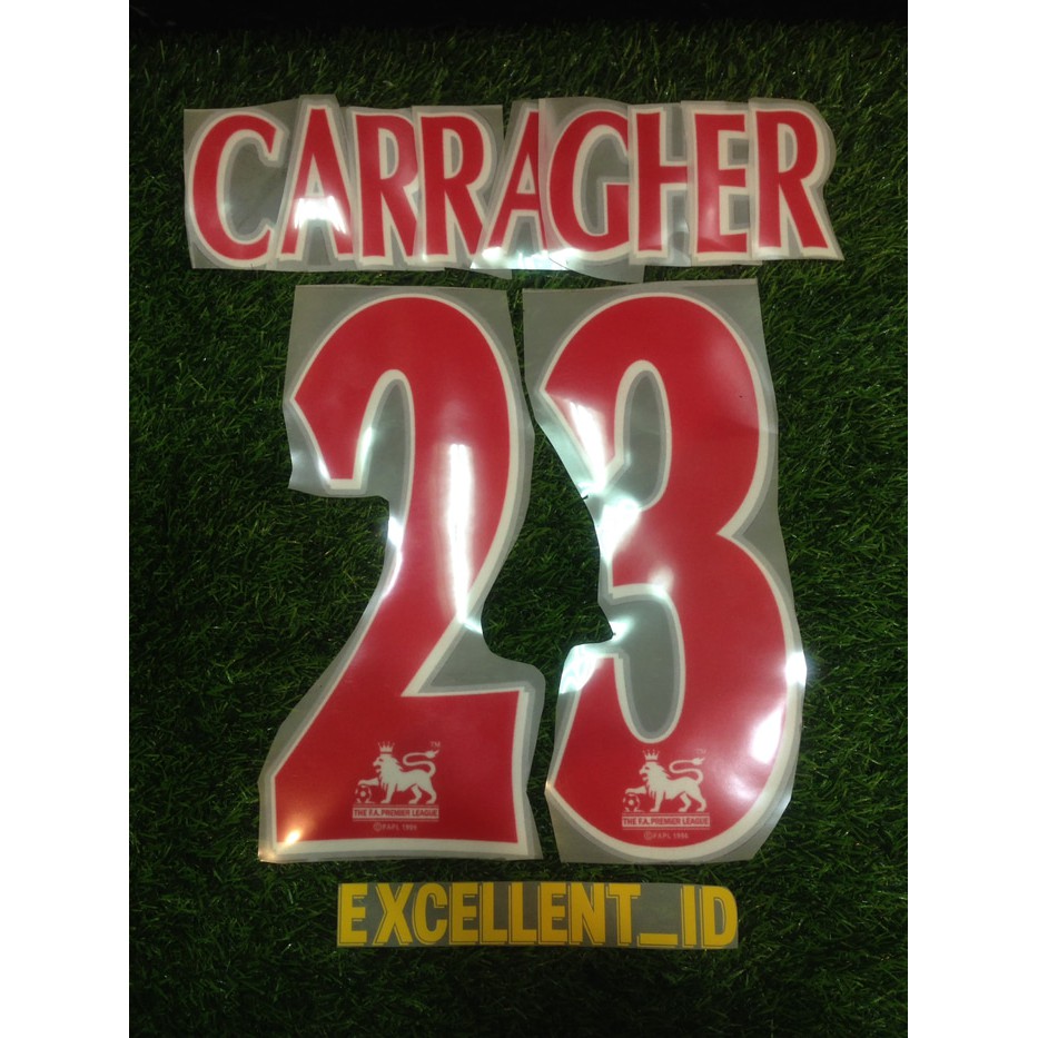 Jual Nameset CARRAGHER #23 1997-2007(for liverpool) Murah