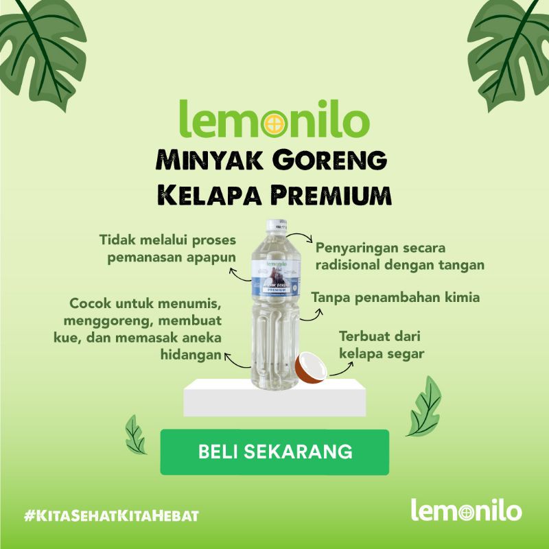 Minyak Goreng Kelapa Premium 1L Lemonilo