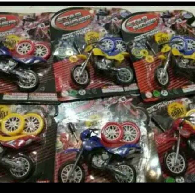 Mainan motor trail / star rider bongkar pasang ban