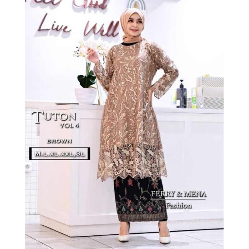 Set kebaya tunik tulle bordir/Kebaya/Tunik/Kebaya tulle/Kebaya kurung/Kebaya wisuda