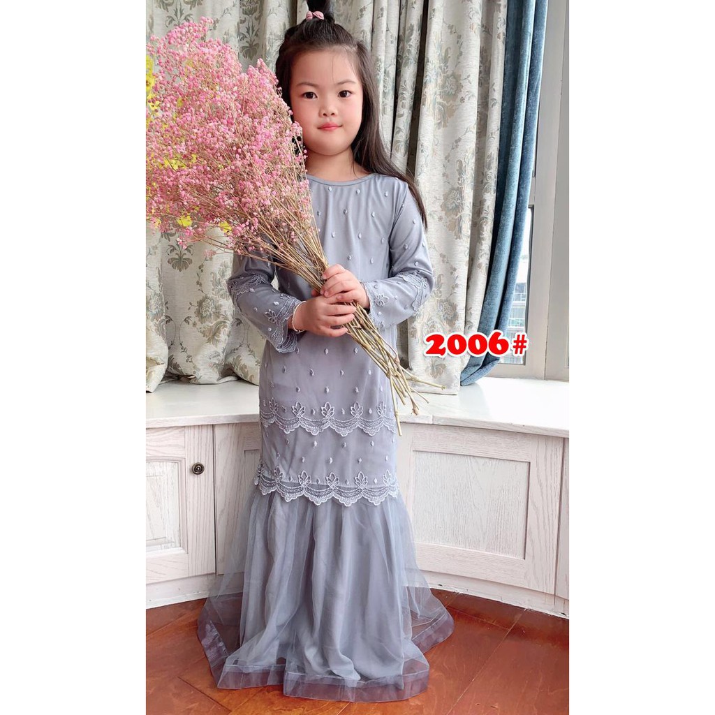 2006# gaunpanjang anak fashion / longdress anak perempuan / couple anak dan ibu / dress fashion anak