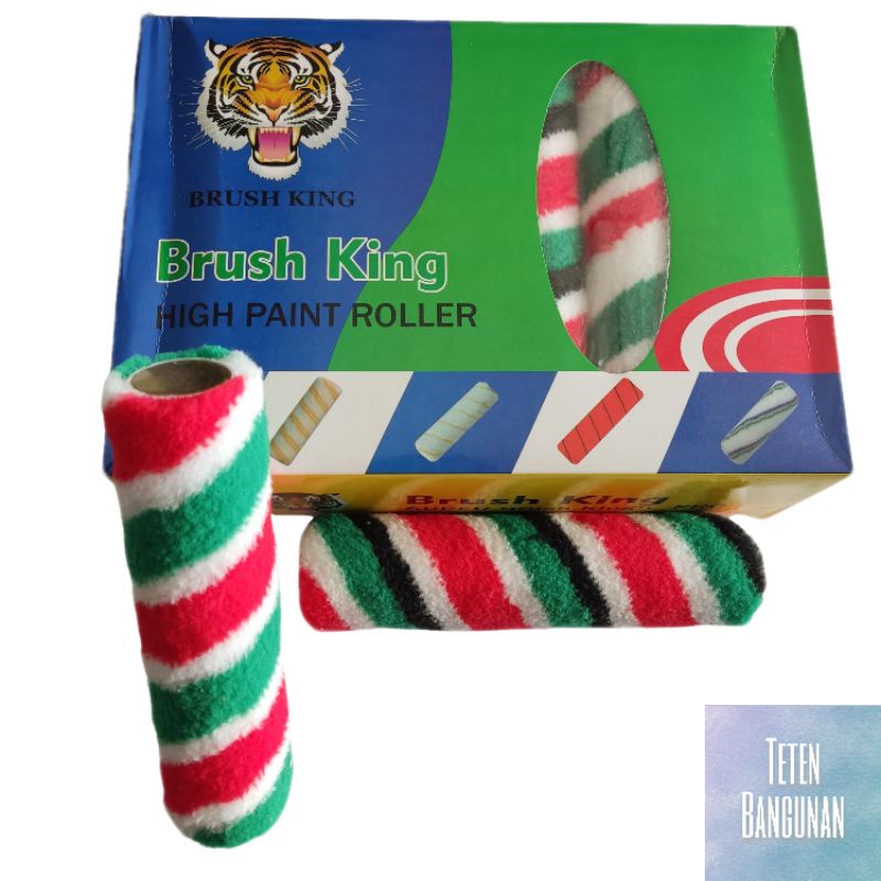 Refill Kuas Roll Cat Panjang 9 inch Brush King | Isi Ulang Kuas Roll Bulu | Isi Ulang Kuas Roll Temb