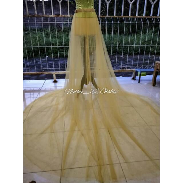 Ekor Pengantin / Ekor Pengantin Tile Polos (Panjang 2m)/ Ekor Kebaya Pengantin/ Ekor Gaun/Ekor polos