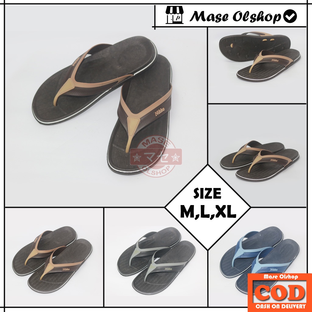 Sandal Pria Murah Sandal Jepit Karet Nikko 6011