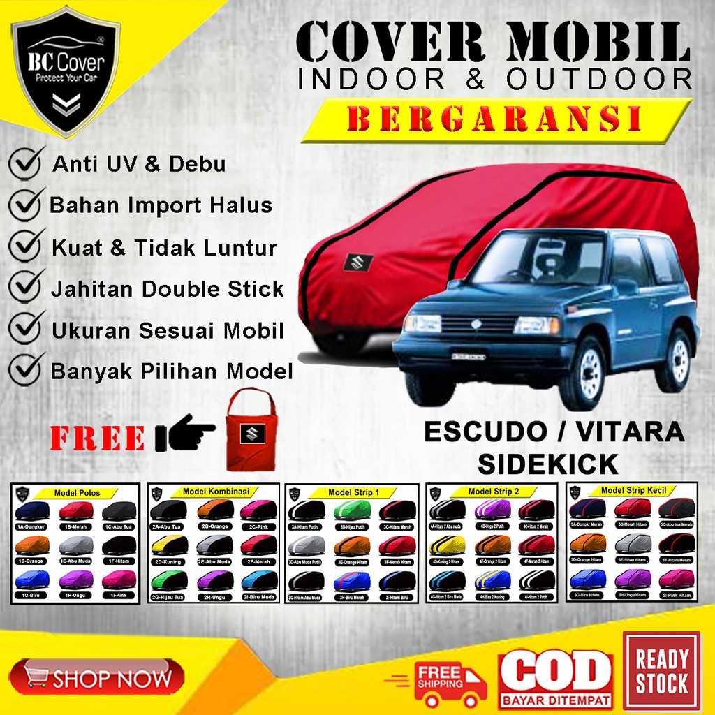 Body Cover Mobil Suzuki Escudo Sidekick / Sarung Mobil Vitara Selimut Mantel Pelindung Jas Penutup Mantol Kerudung Tutup Mobil Escudo Outdoor