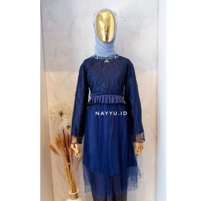 Kebaya  wanita navy tutu payet