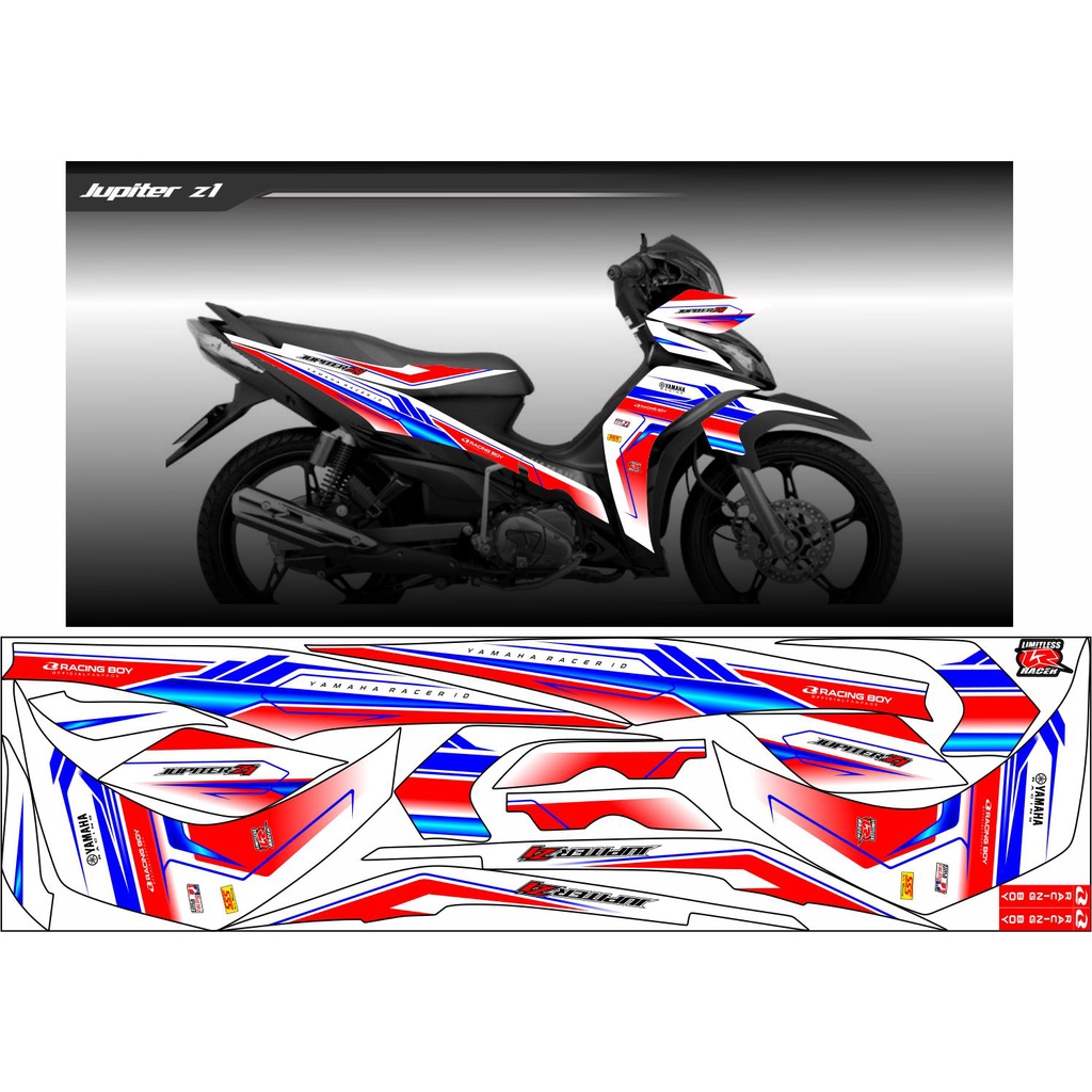 POLET LIS STIKER STICKER/STRIPING VARIASI MOTOR JUPITER Z1/ NEW STICKER CUSTOM MOTOR YAMAHA JUPITER 