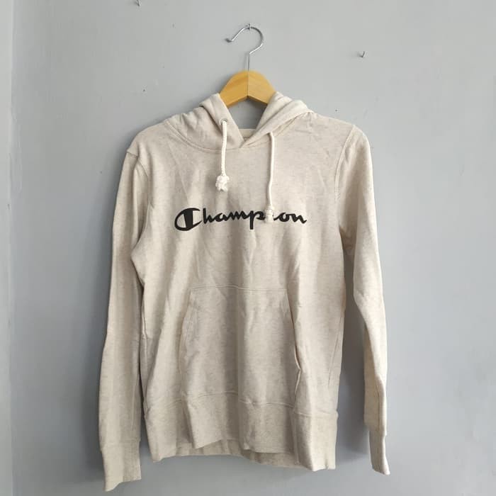 ORIGINAL Jaket Champion Hoodie Cream Misty White Putih  BNWOT