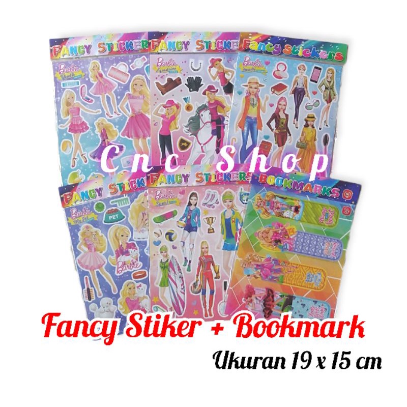 Stiker Berbie dapat 6pcs Bagus Lucu Mainan Sticker Anak Murah