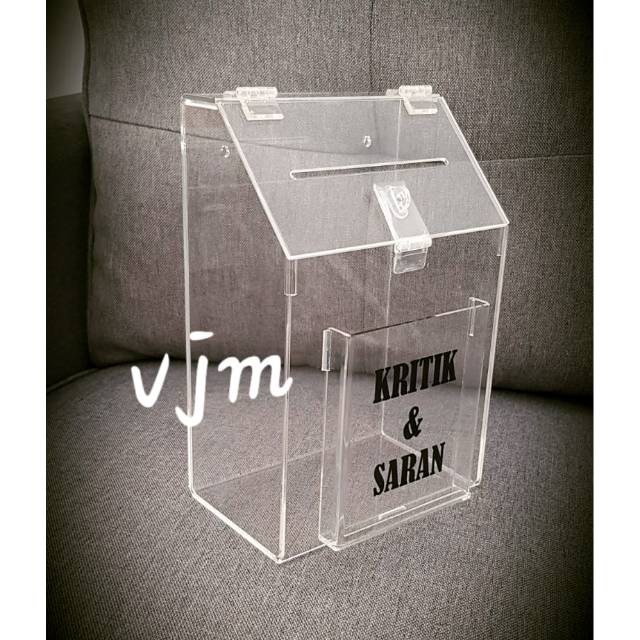 Acrylic Kotak  Saran  Kritik Saran  017 print nama 