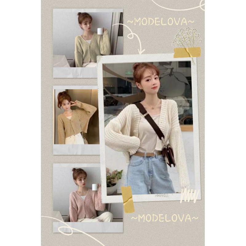 MDLV ~ BAJU RAJUT CARDI VIVI ONE BUTTON // CARDIGAN RAJUT CEWEK // KNIT WOMEN OUTER / FASHION WANITA