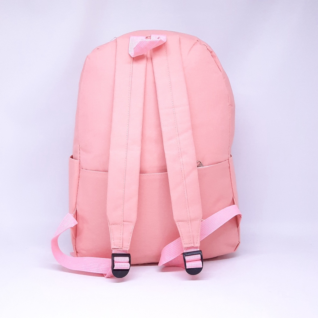 SET 5 STYLISH KOREAN BAGPACK FREE BONEKA / TAS Fashion KOREA KEKINIAN HADIAH BROSS STICKER 5in1 / RANSEL IMPORT REMAJA WANITA + TAS KECIL KOTAK PENSIL / TAS SD SMP SMA KULIAH PEREMPUAN / TAS SEKOLAH KOREA / CUTE SCHOOL BAG / TAS ESTETIK LUCU / WATERPROOF