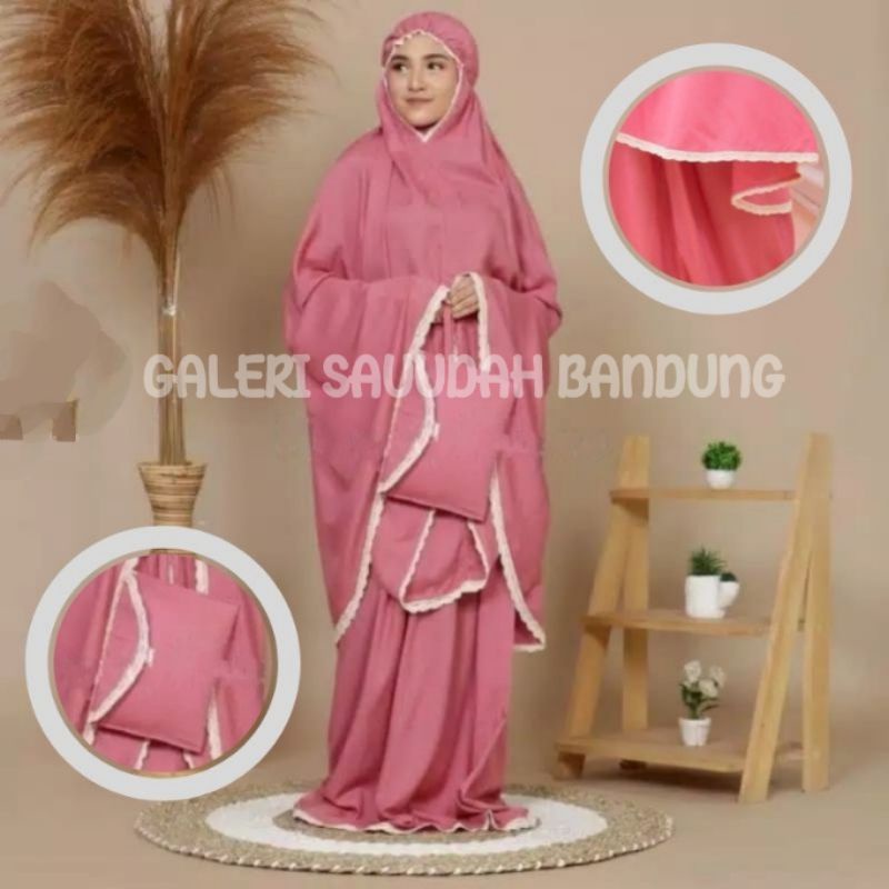 mukena jumbo renda dewasa polos tas amplop premium by galeri sauudah grosir mukena katun travel hyget premium dewasa jumbo adem lembut tebal