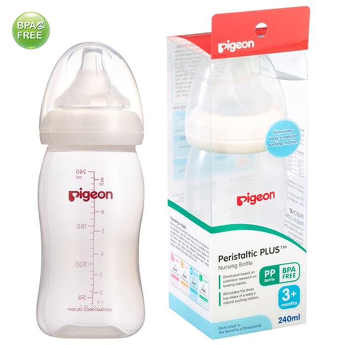 PIGEON - BOTOL SUSU WIDE NECK SOFT TOUCH PERISTALTIC PLUS / BOTOL SUSU BAYI