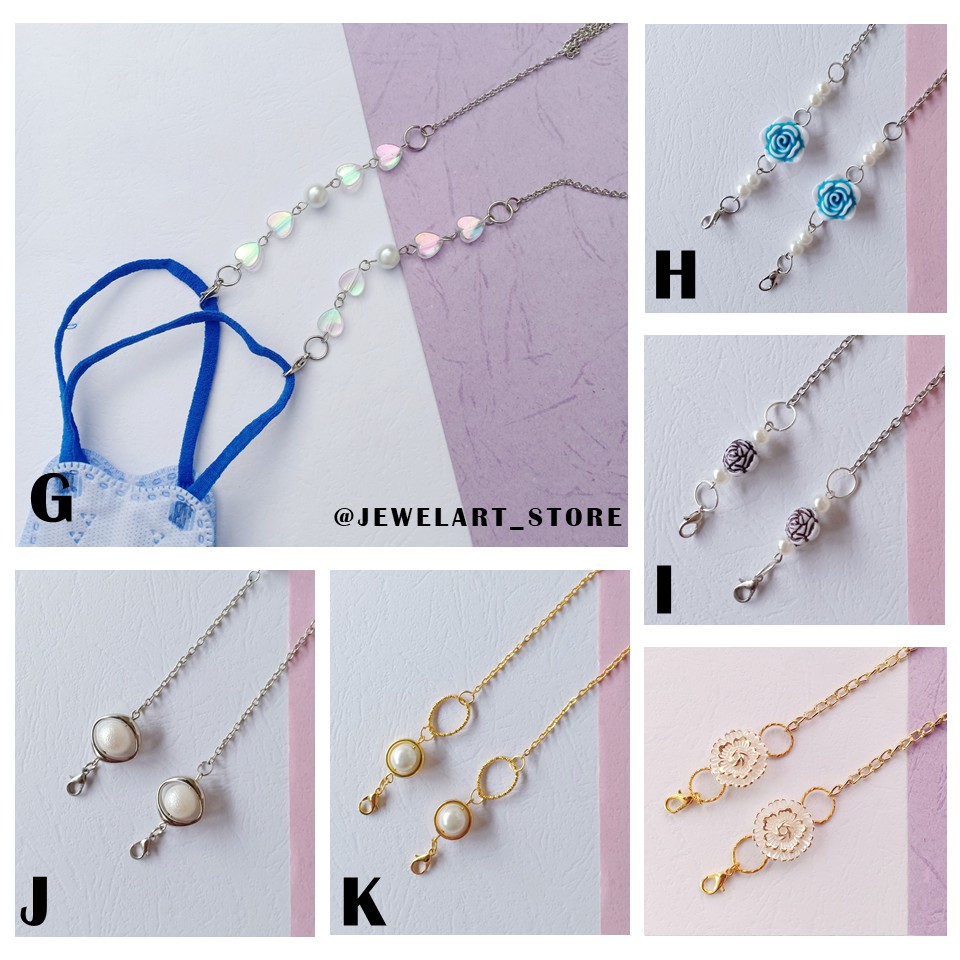 Kalung Masker Rantai / Strap Masker Rantai / Kalung Gantungan Masker / Rantai Masker