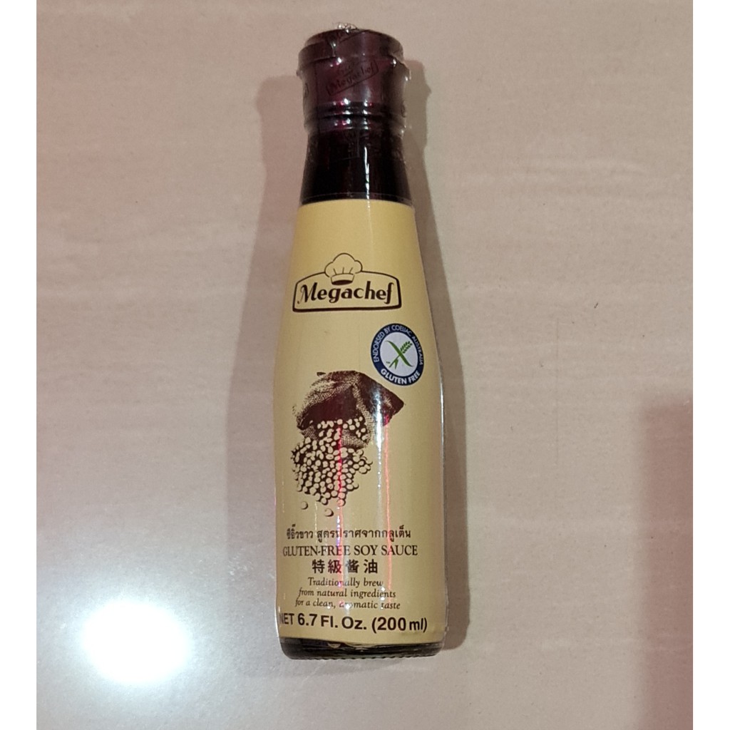 Saos / Saus Megachef Soy Sauce Gluten Free / Kecap Asin 200 mL