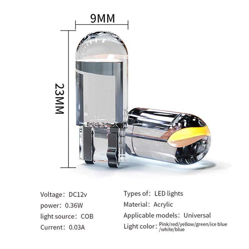 Lampu LED Mobil Motor T10 Resin Full kaca Rem Senja Sein