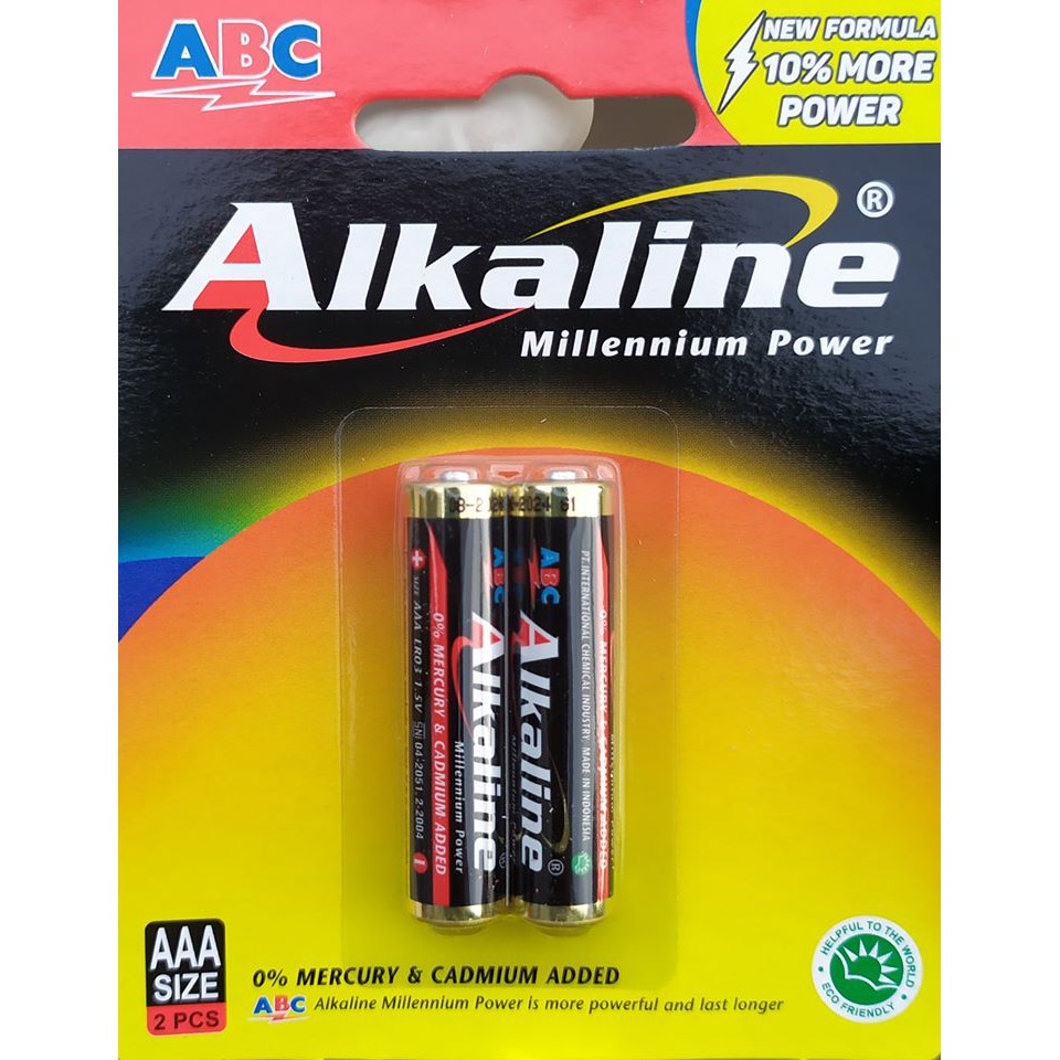 BATERAI ABC ALKALINE AAA 1.5V ISI 2PCS ORIGINAL BATTERY ALKALINE