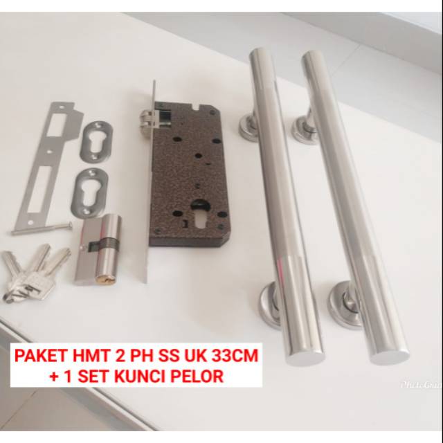PAKET LENGKP KUNCI PINTU KUPU2 MURMER 2 PCS PULL HANDLE STANLIS + 1 SET KUNCI PELOR  KUNCI PNTU