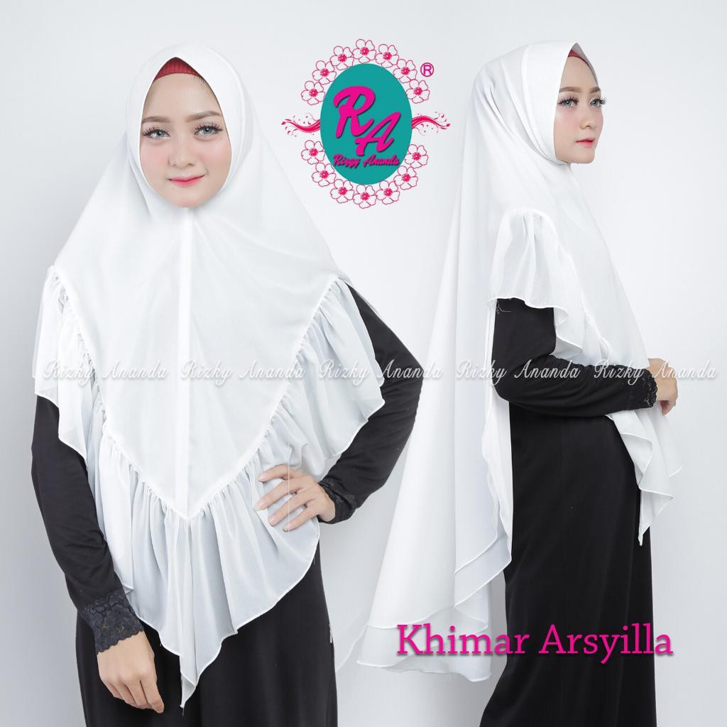 Syar'i Khimar Ori Rizqy Ananda Pakaian Wanita Muslim Kerudung Perempuan Jilbab Gamis Syari Panjang