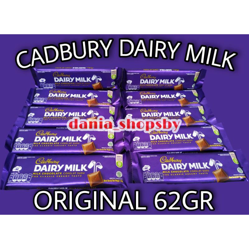 Jual CADBURY DAIRY MILK 62GR/ COKLAT CADBURY/ COKLAT DAIRY MILK ...