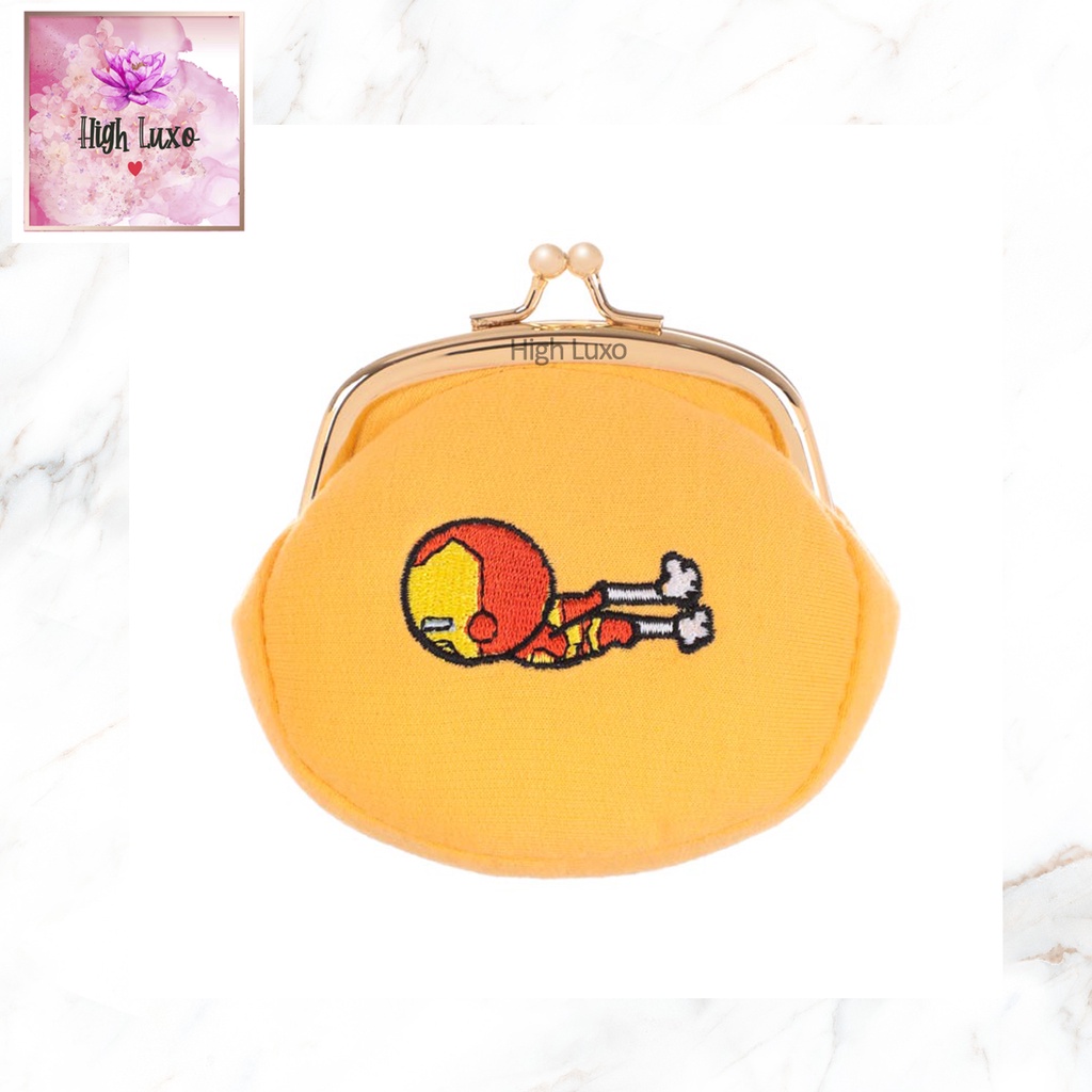 Miniso Official Dompet Koin Marvel Coin Purse Spiderman Avengers Red Merah Cool Cute Imut Lucu Kawai