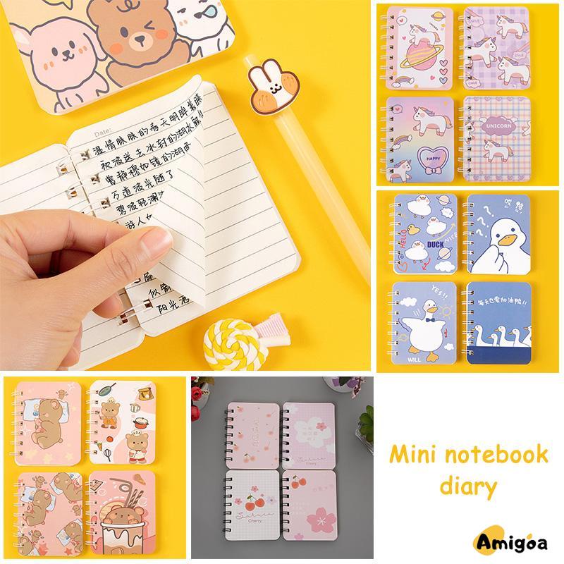 A7 Rollover Coil Buku Mahasiswa Saku Buku Kecil Mini Notebook Diary Portable Office Notepad - AG2