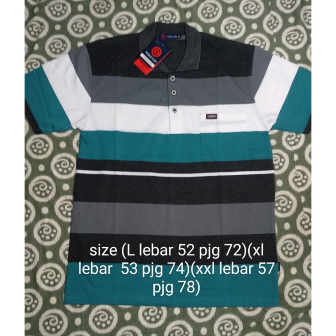 KAOS KERAH GARIS JUMBO XXL KAOS KERAH MOTIF PAKAIAN PRIA KAOS KERAH SALUR PRIA