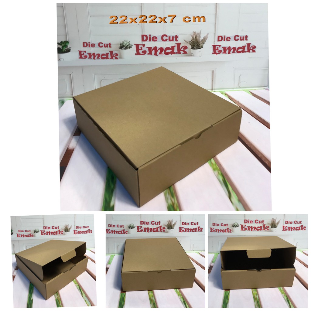 

kardus uk22x22x7.cm kotak box karton Die Cut