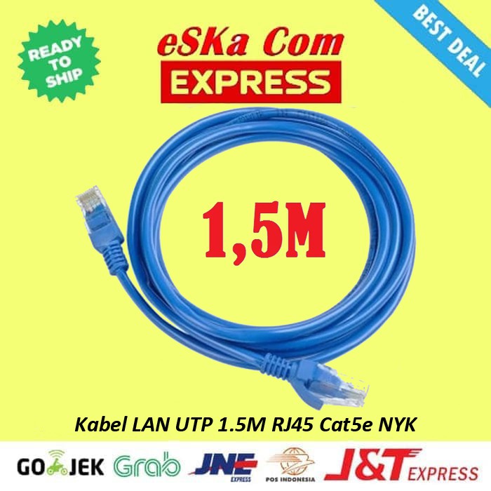 Kabel LAN UTP 1.5M RJ45 Cat5e 1.5 Meter