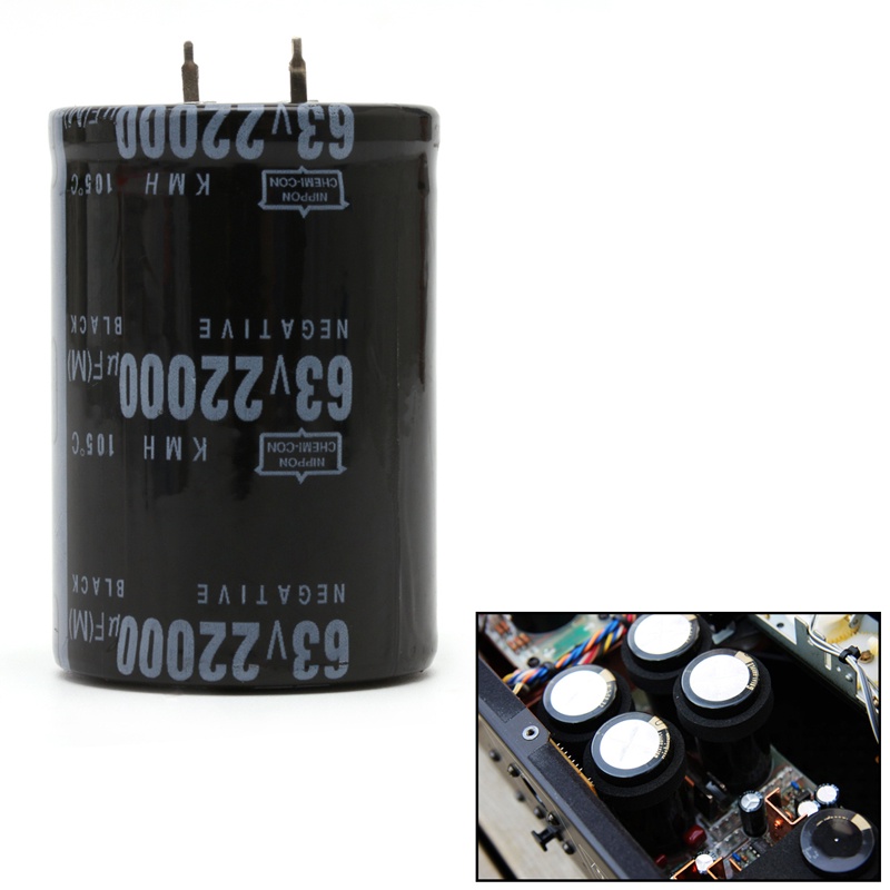 YXDV 22000UF 63V Aluminium Electrolytic Capacitor Dapat Mengganti 35x80mm 105 ° C