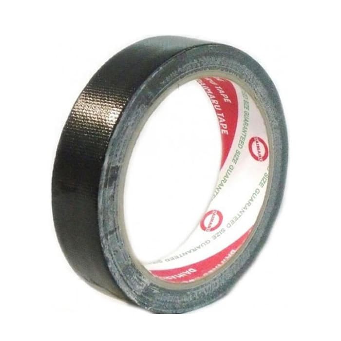 Lakban Hitam 1 Inch / Cloth Tape 24 mm Daimaru / Lakban Kain